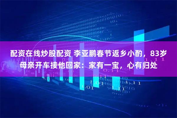 配资在线炒股配资 李亚鹏春节返乡小酌，83岁母亲开车接他回家：家有一宝，心有归处